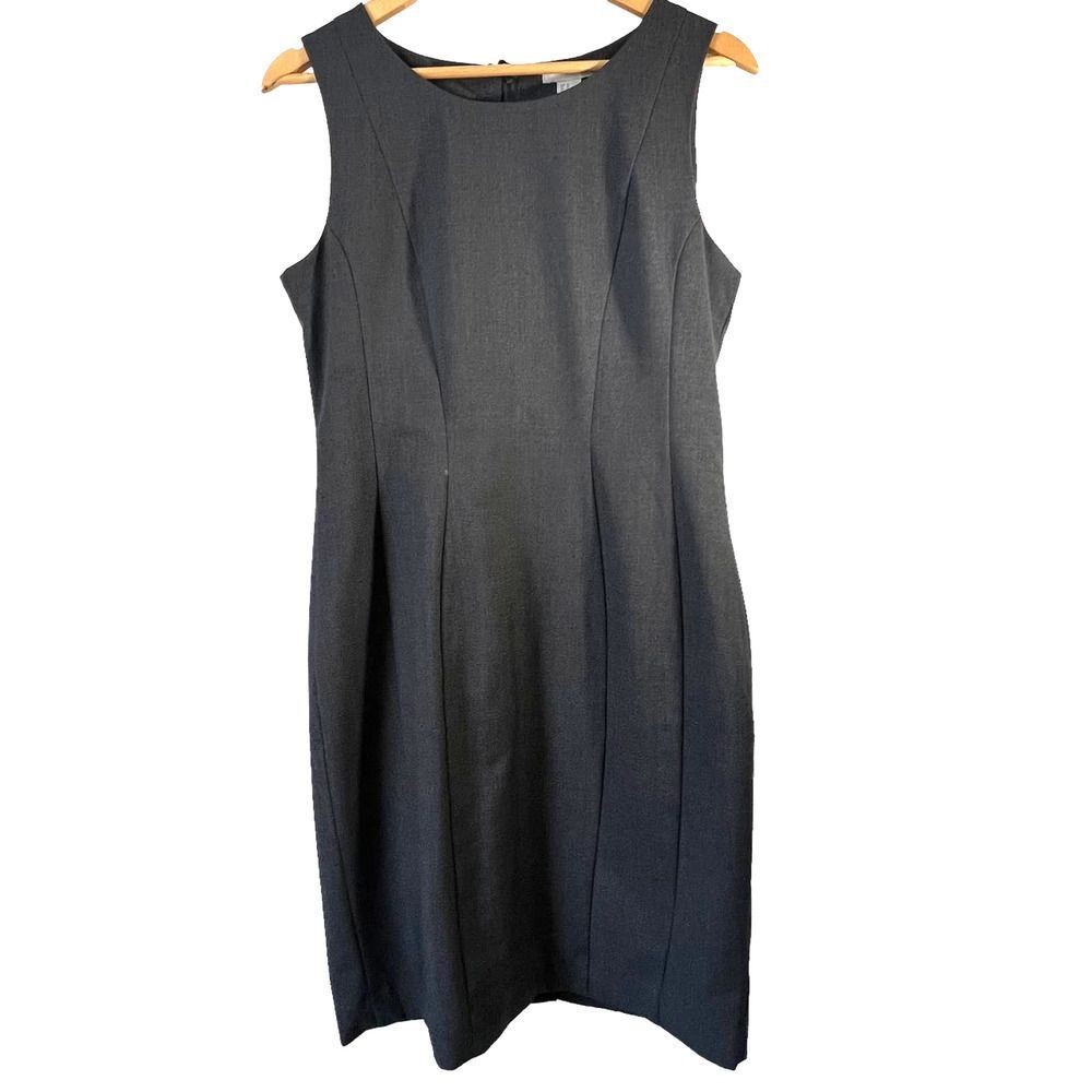 H&M Heather Gray Shift Dress  Below the Knee 12 Large NWT